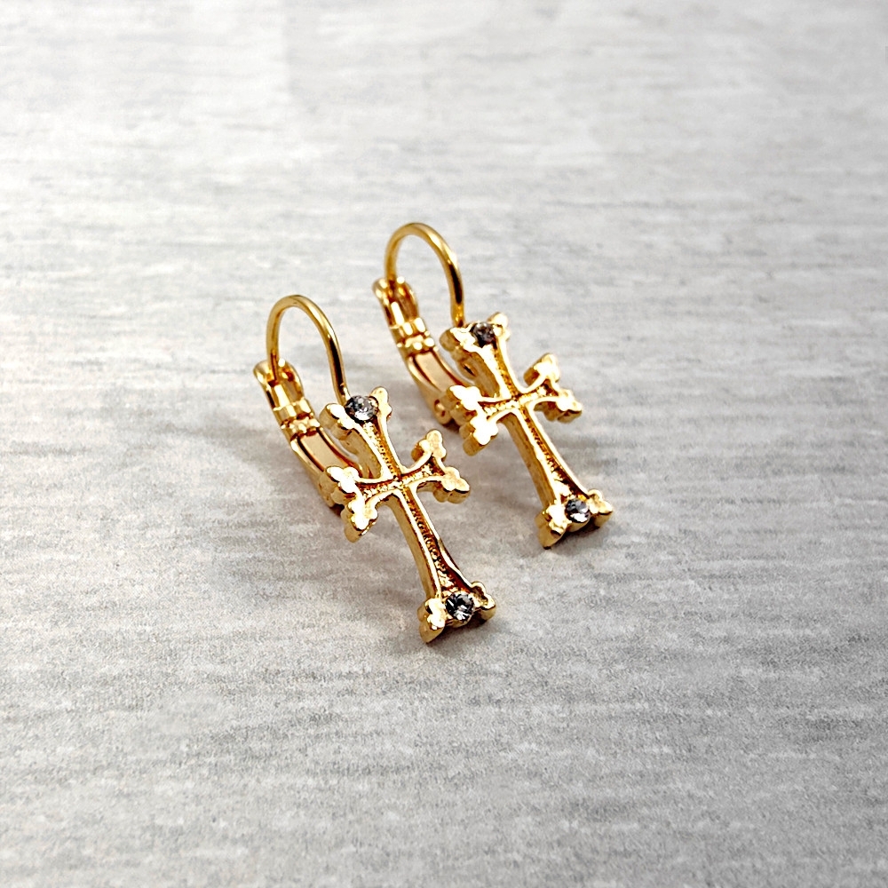 Earrings Stud “Cross”