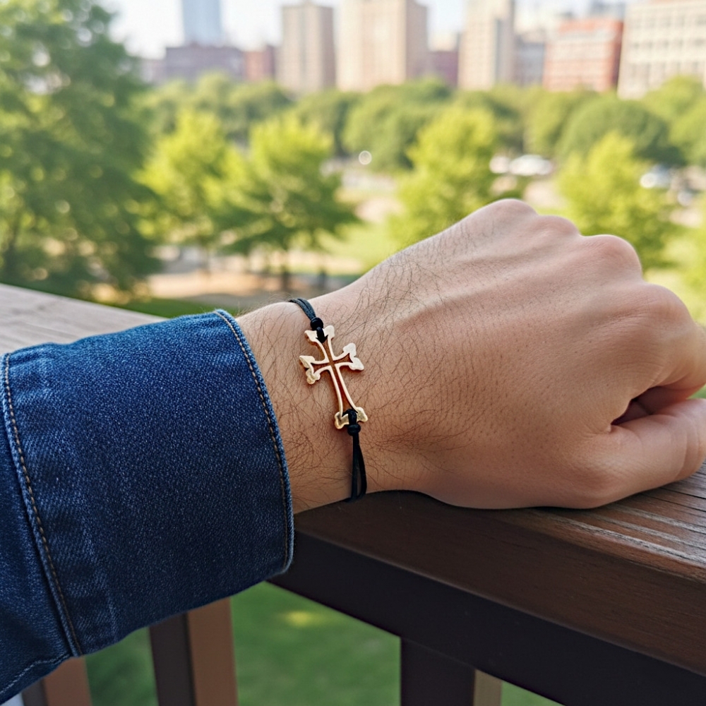 Cord Bracelet Cross “Khach