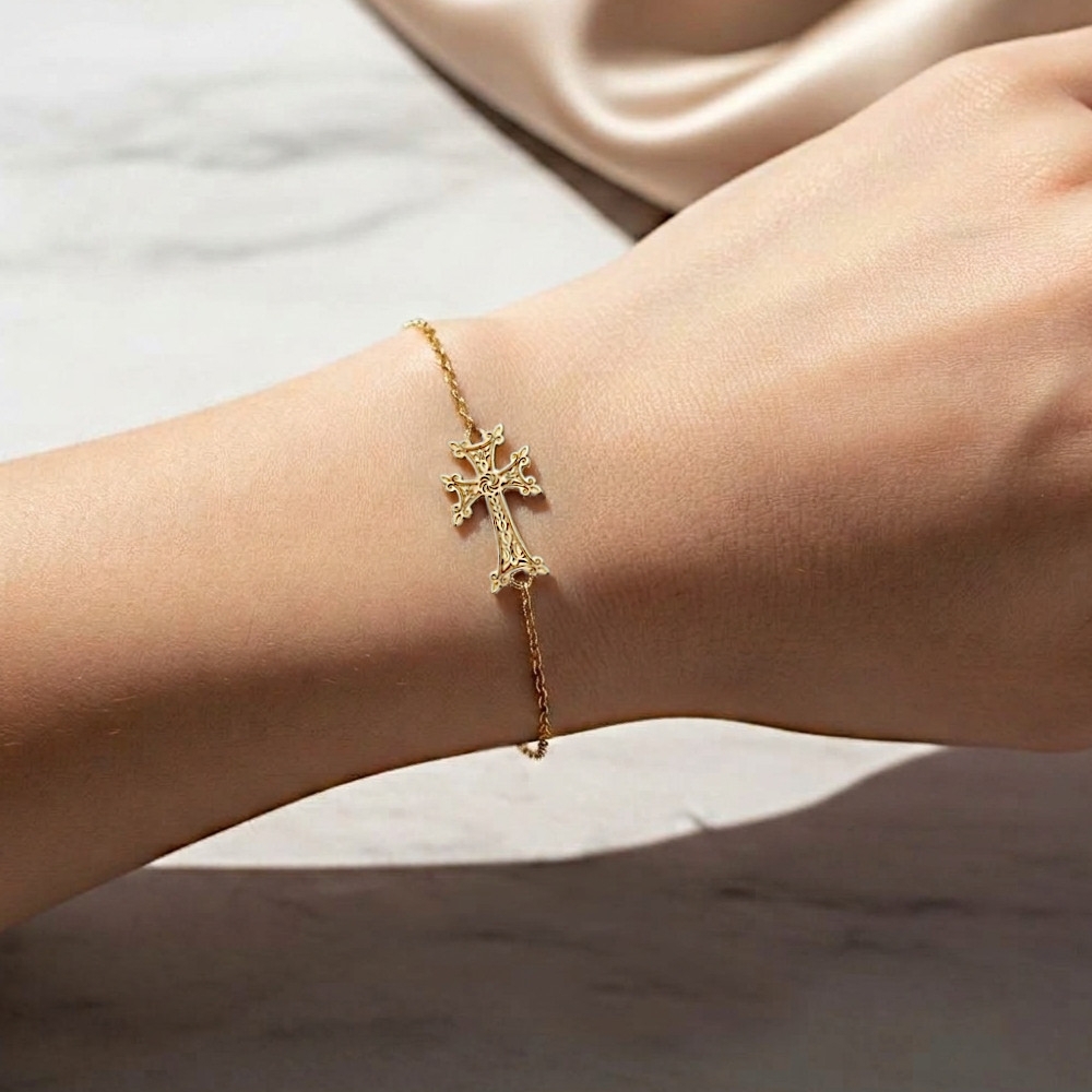 “Armenian Cross” Chain Bracelet for Women - Small