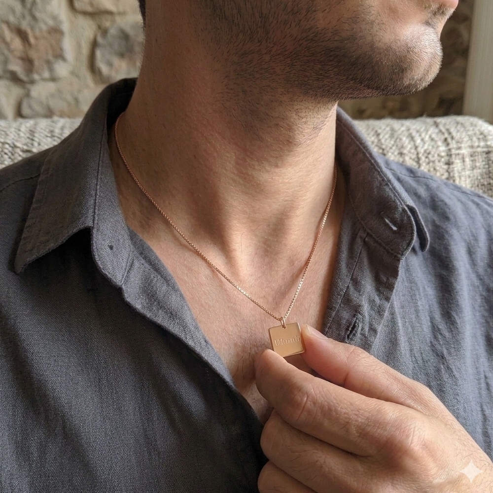 Collier Chaîne Gravure Personnalisé 