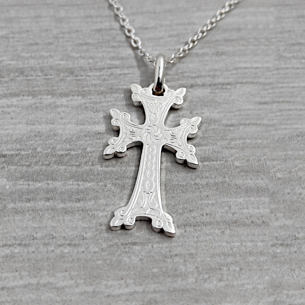 Croix  - 2.6 cm - Plaqué Argent 