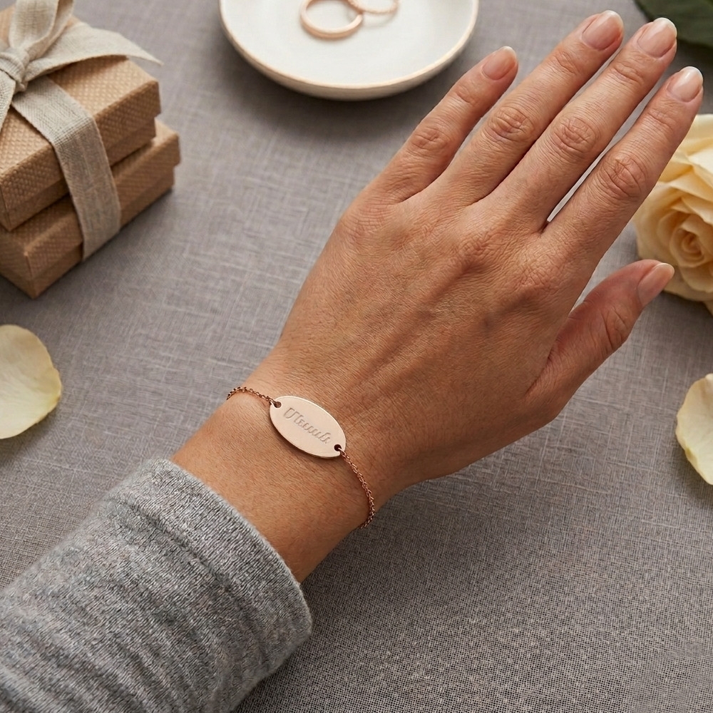 Ovale - 20 mm - Plaqué Or  - Arménien Oriental 16 cm (Standart)