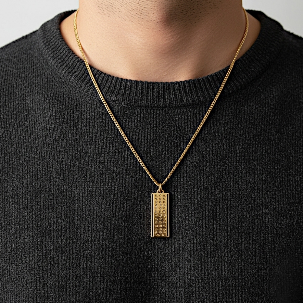 Plaqué Or - Émail Noir