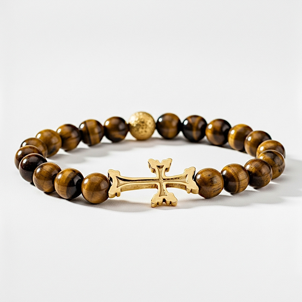 Plaqué Or - Oeil de tigre - 20cm (Standard)