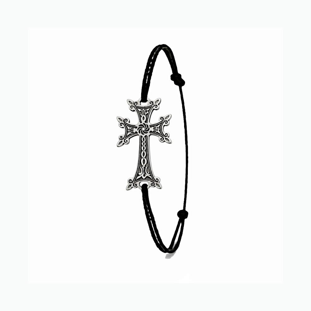 Plaqué Argent Vieilli - Adulte - Noir