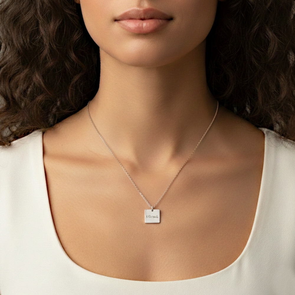 Carré - 12mm - Plaqué Argent  - Arménien Occidental