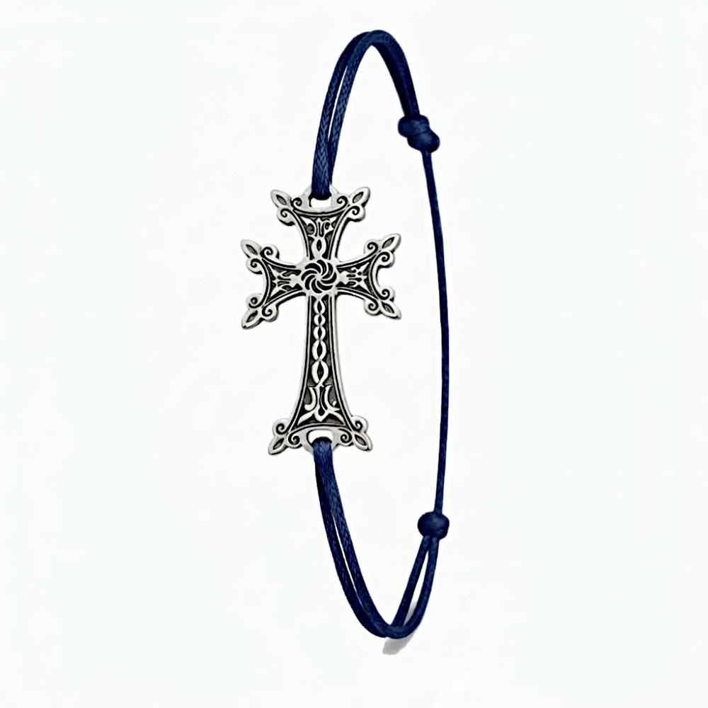 Plaqué Argent Vieilli - Bleu Marine