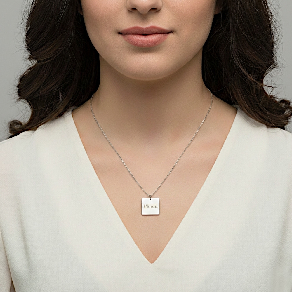 Carré - 15mm - Plaqué Argent  - Arménien Oriental