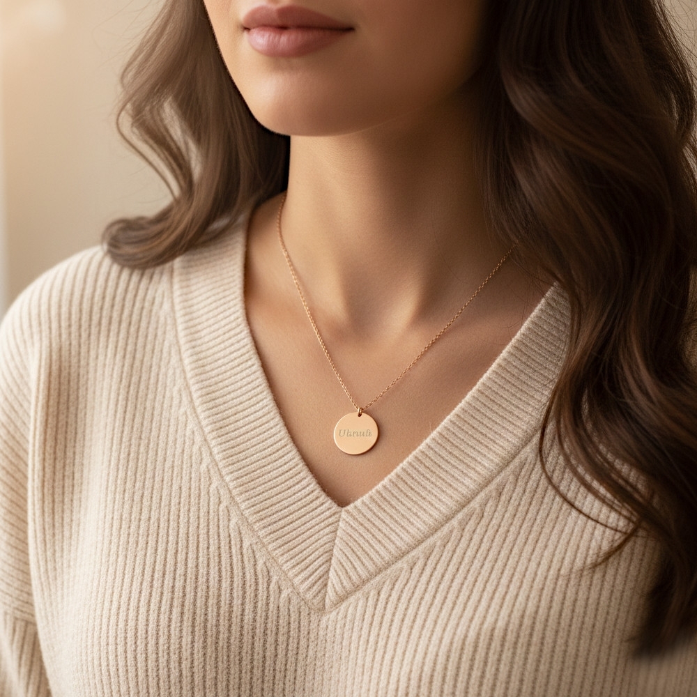 Rond - 15mm - Plaqué Or  - Arménien Oriental