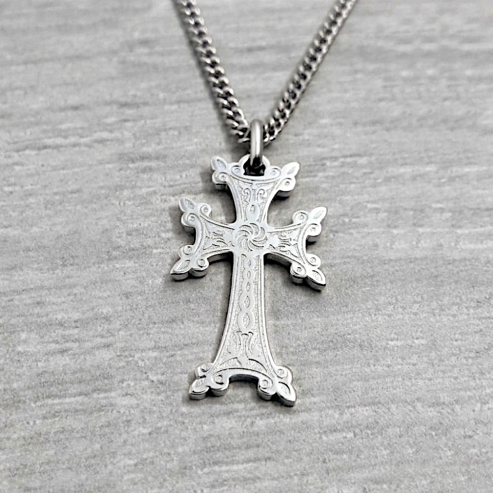 Croix  - 2.6 cm - Plaqué Argent 