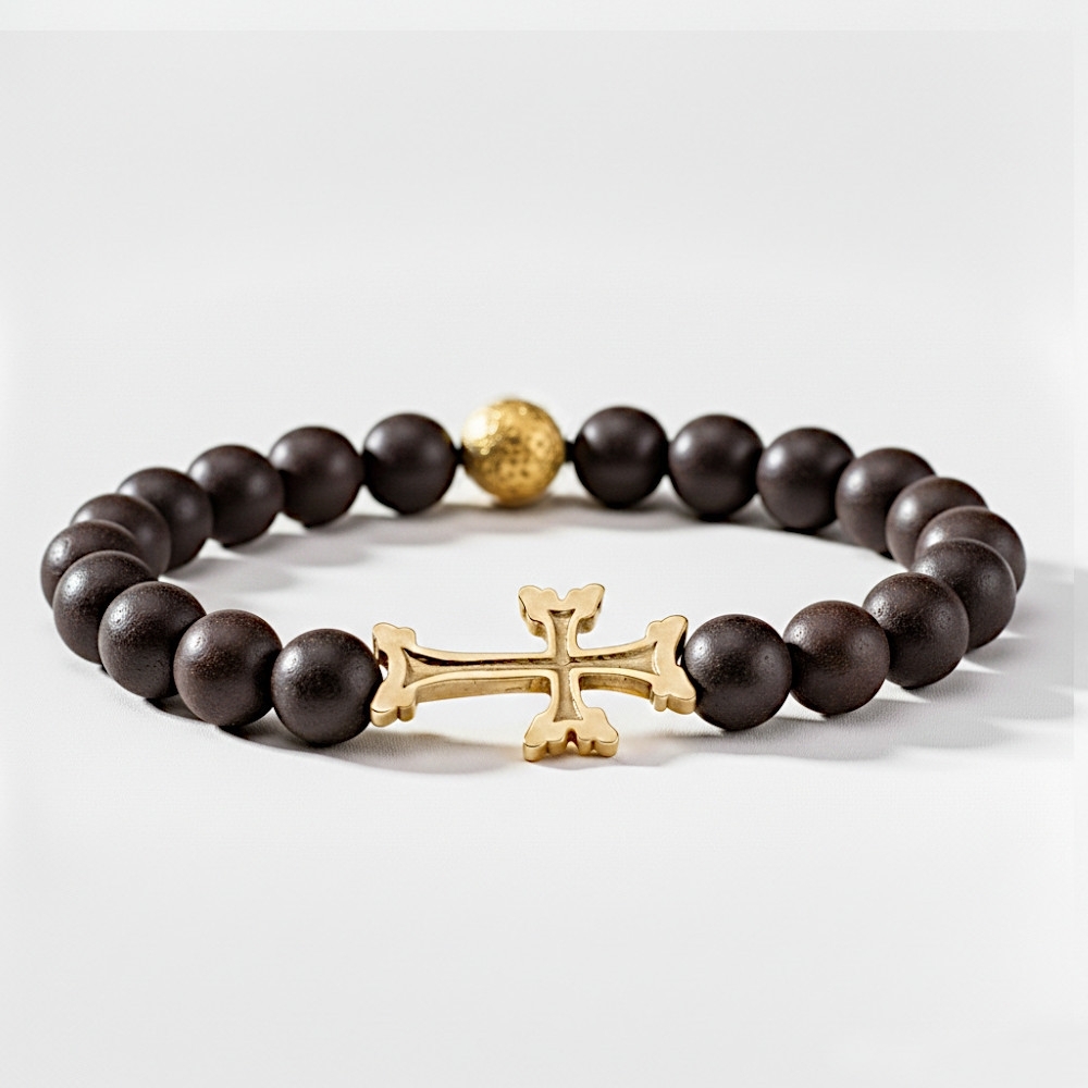 Plaqué Or - Bronzite de Madagascar - 20cm (Standard)