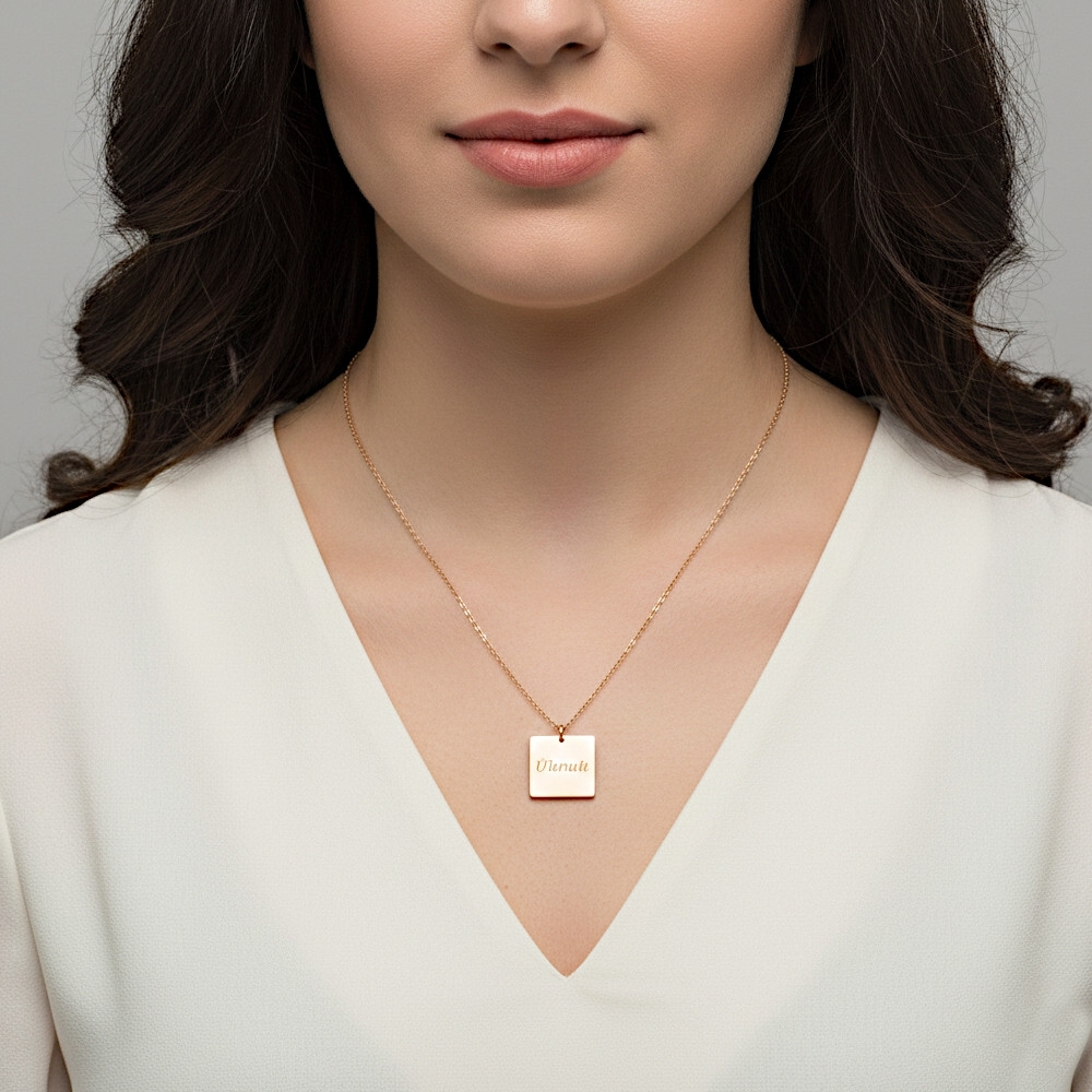 Carré - 15mm - Plaqué Or  - Arménien Oriental