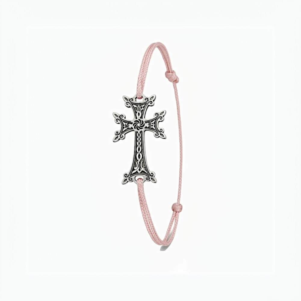 Plaqué Argent Vieilli - Adulte - Rose pâle 