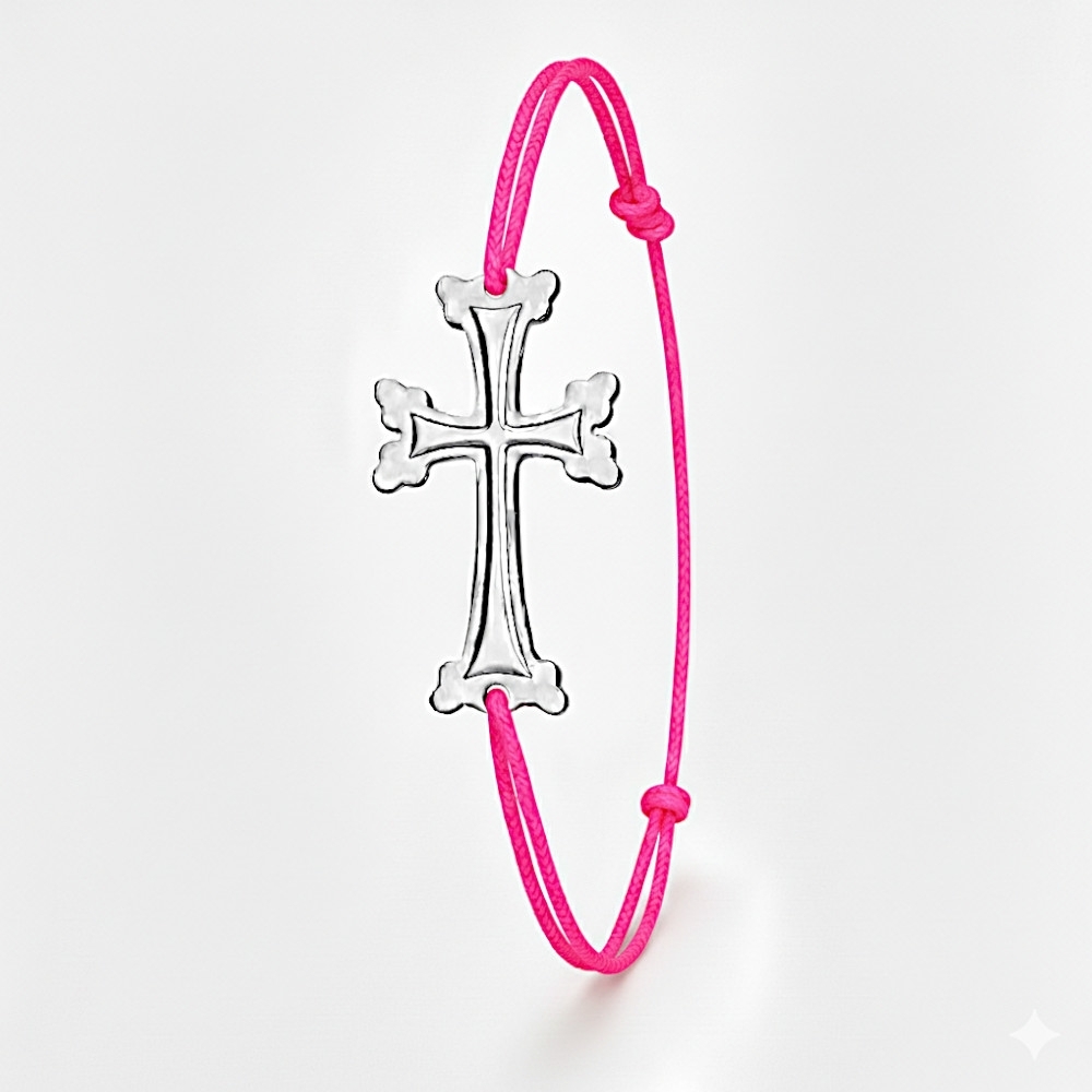 Plaqué Argent - Rose Fluo sans émail