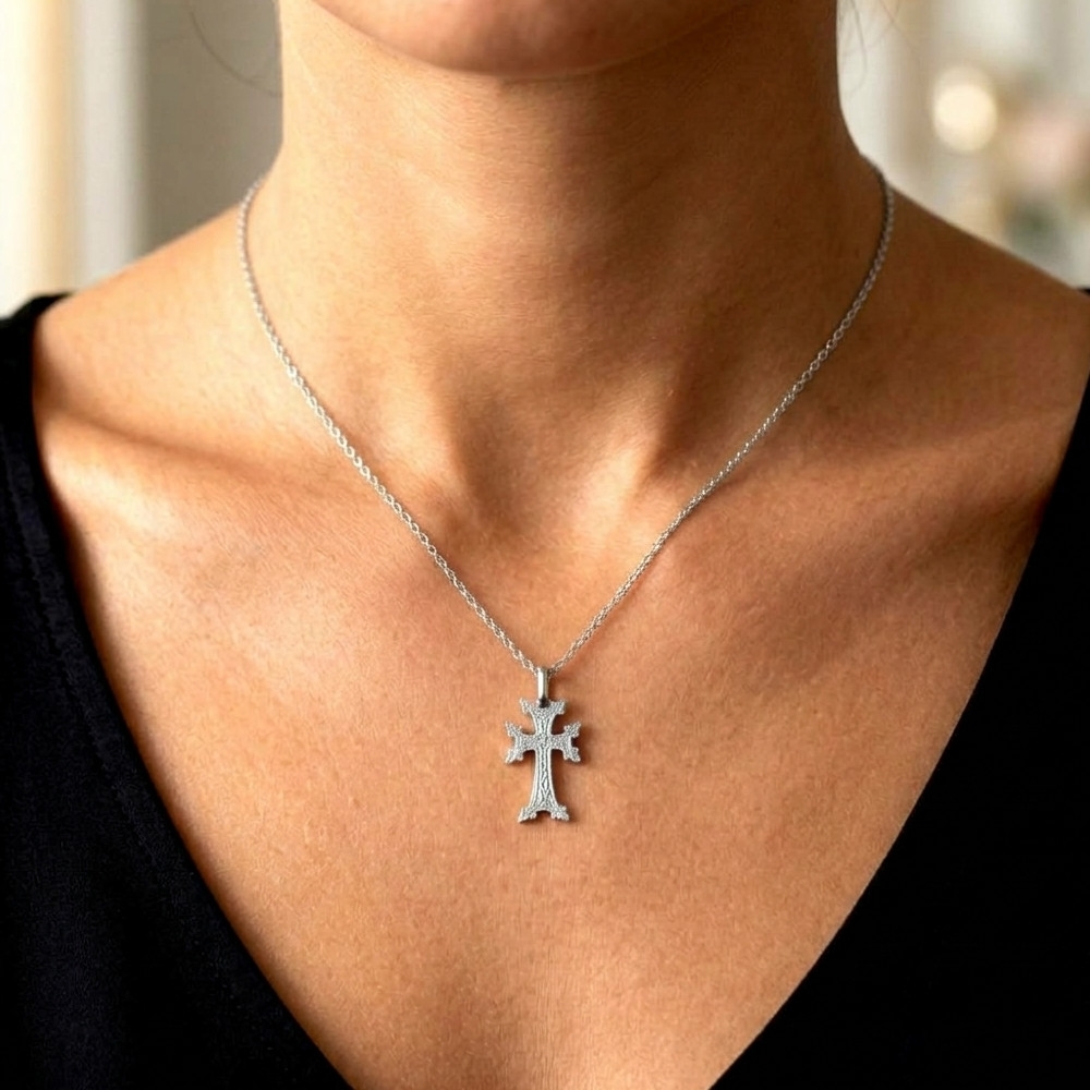 Croix - 2 cm - Plaqué Argent 