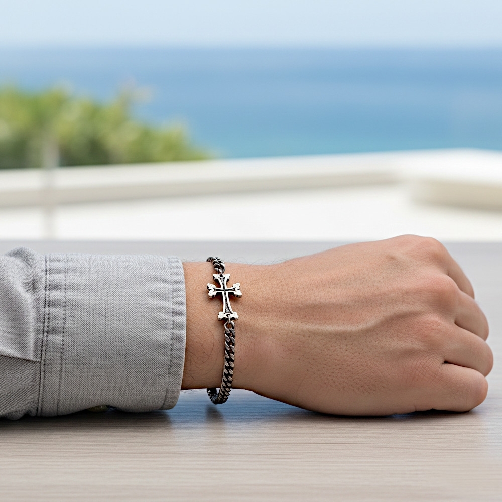 Plaqué Argent Vieilli - 22cm