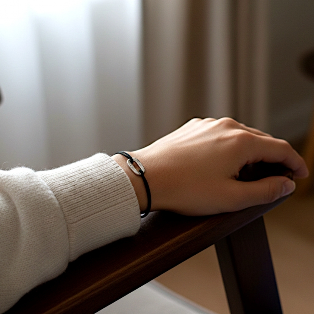 Plaqué Argent - Noir