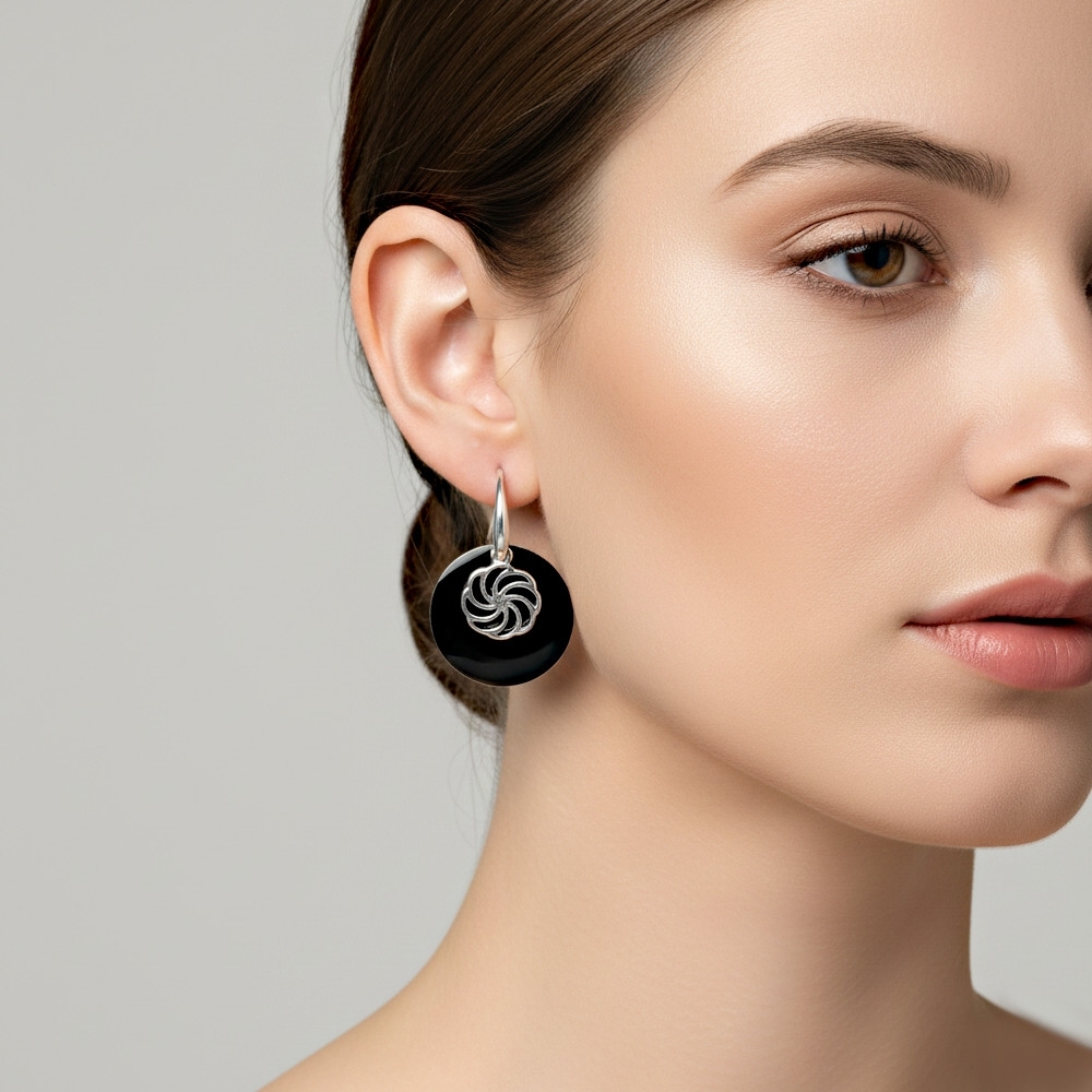 Plaqué Argent - Noir 